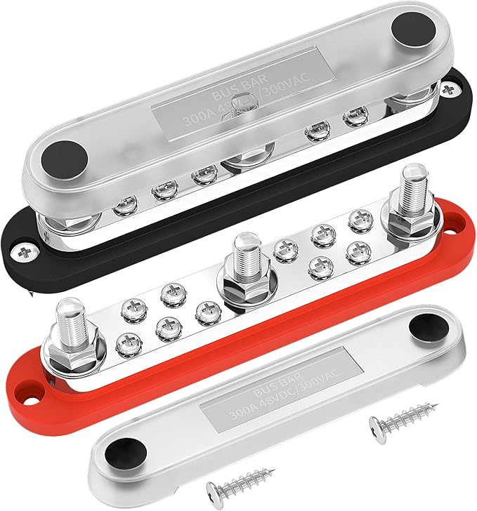 DAIERTEK 300A Copper Bus Bar 12V, Power Distribution Block