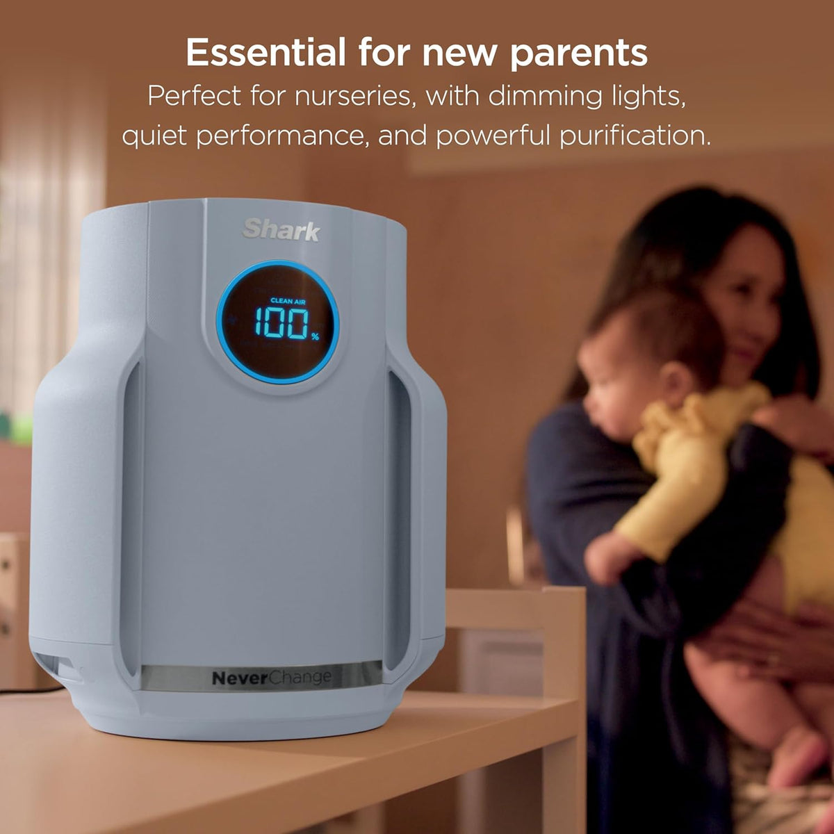 Shark NeverChange Compact Pro Air Purifier, HP071BRN, Winter Fog
