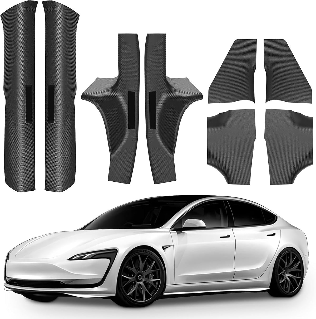 8Pc Door Sill Protector for Tesla Model 3 Highland 2027 2023 2024 2025 2026