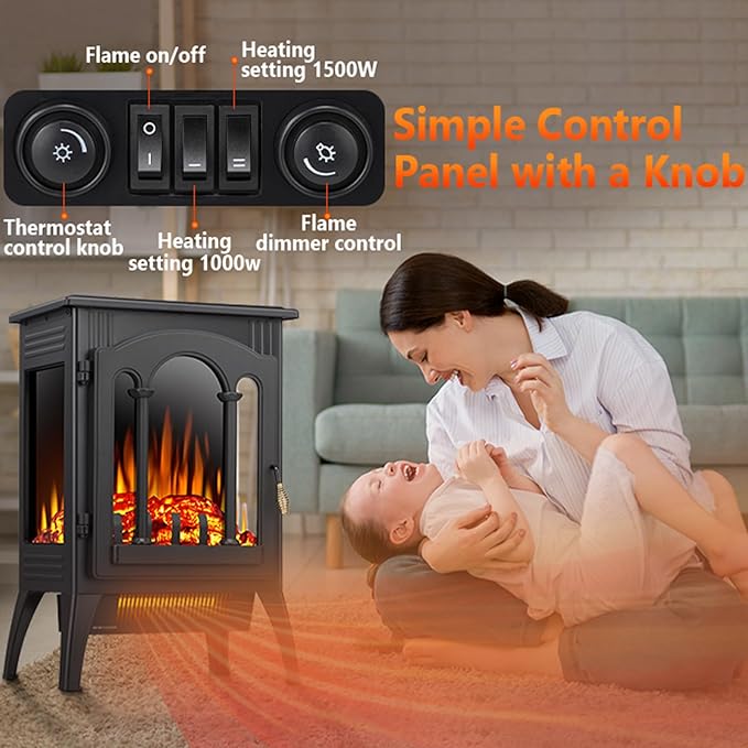 Electric Fireplace Stove Heater