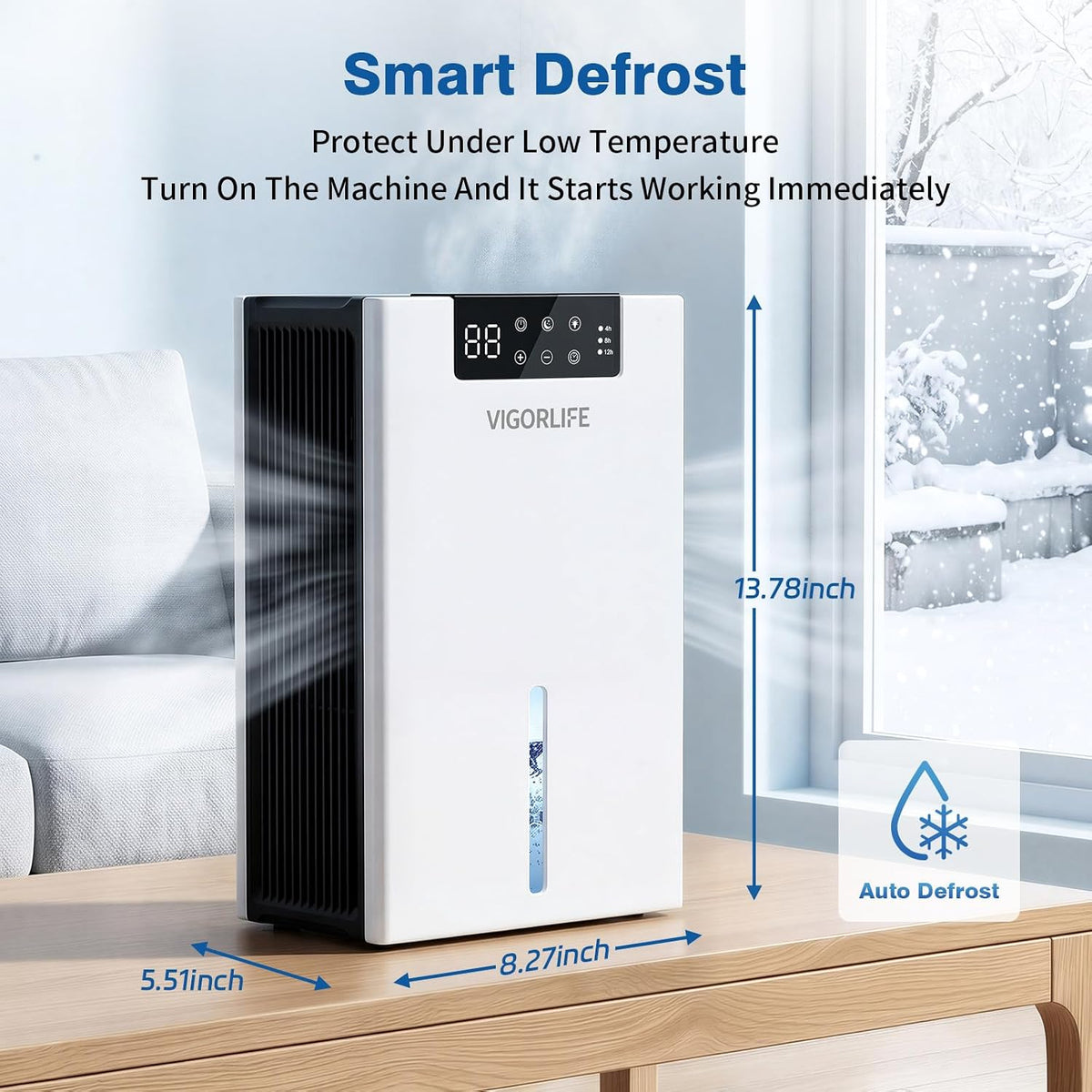 Dehumidifier, 1000sq.ft Dehumidifiers with 98oz Water Tank for Home Bedroom