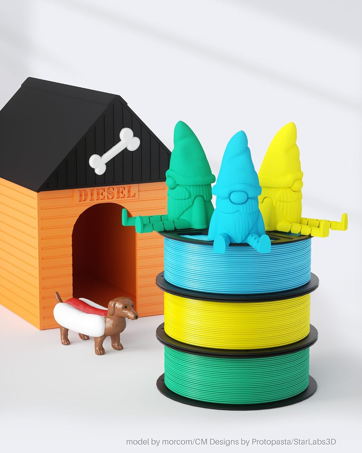 ELEGOO PLA 3D Printer Filament Bundle 4KG Pink/Purple/Sky Blue/Sea Green