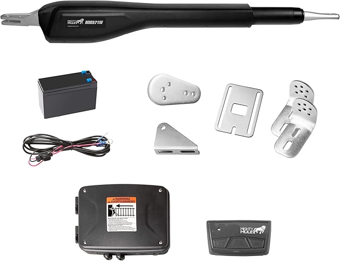 Mighty Mule Gate Opener, Solar and Smart Ready, Heavy Duty Automatic Gate Opener