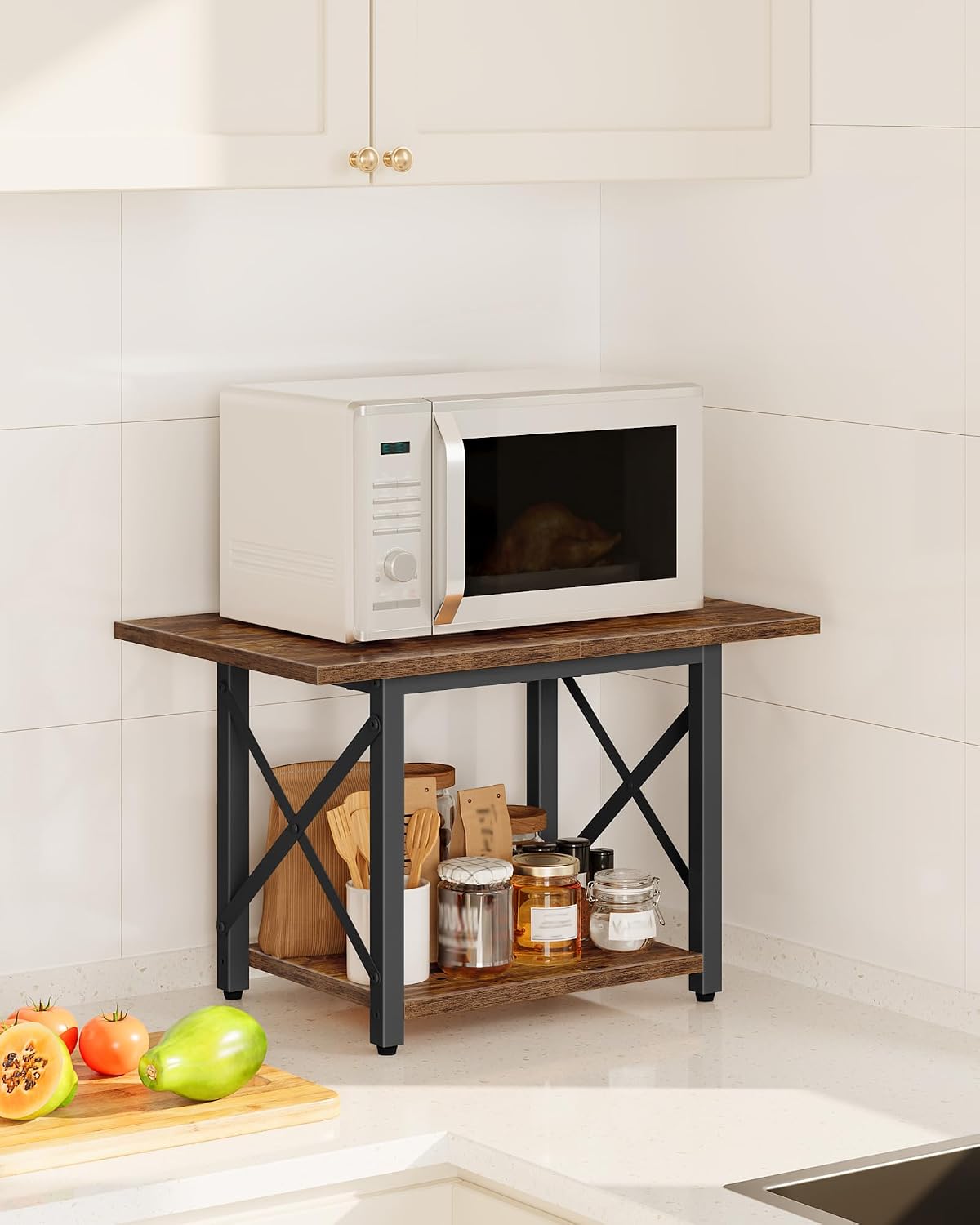 CHOEZON 23.6" Printer Stand, with Locking Wheels Adjustable Feet