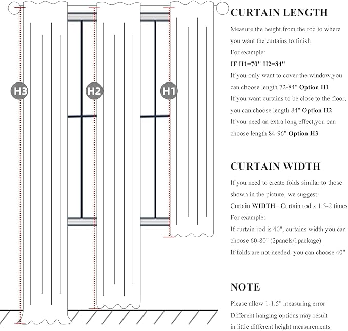 Pleated Beige Curtains 96 Inches Long 2 Panels Burg, Energy Efficient