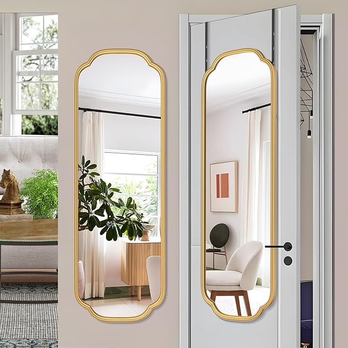 48"x16" Gold Door Mirror Full Length Over The Door