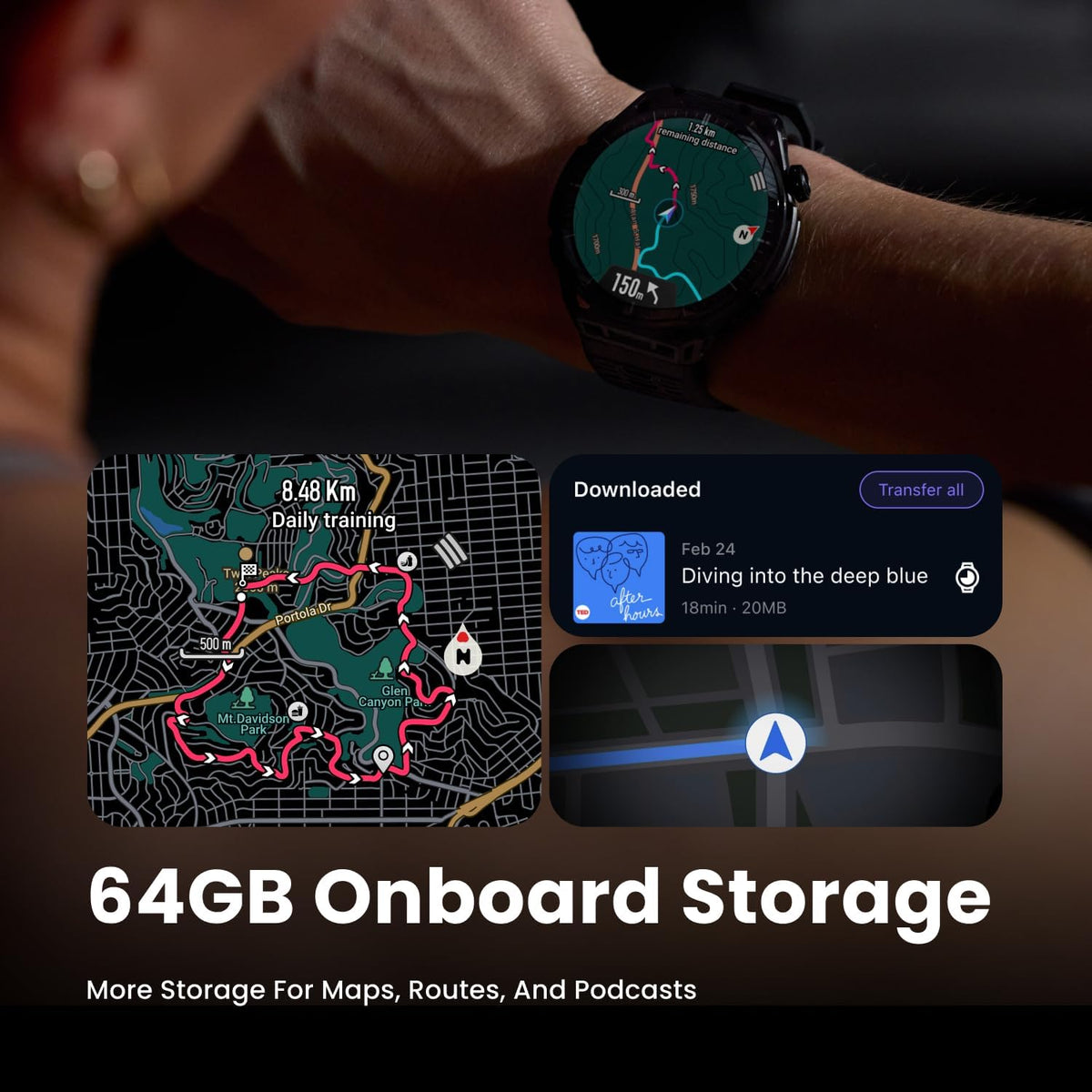 Amazfit Balance 3 Smart Watch, 1.5" AMOLED Sapphire Glass, iOS/Android
