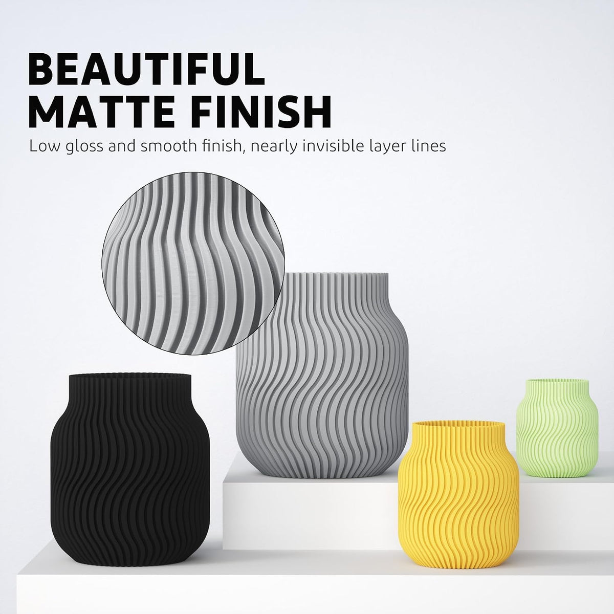 ELEGOO Matte PLA 3D Printer Filament Bundle 4KG 1.75mm 4 Colors