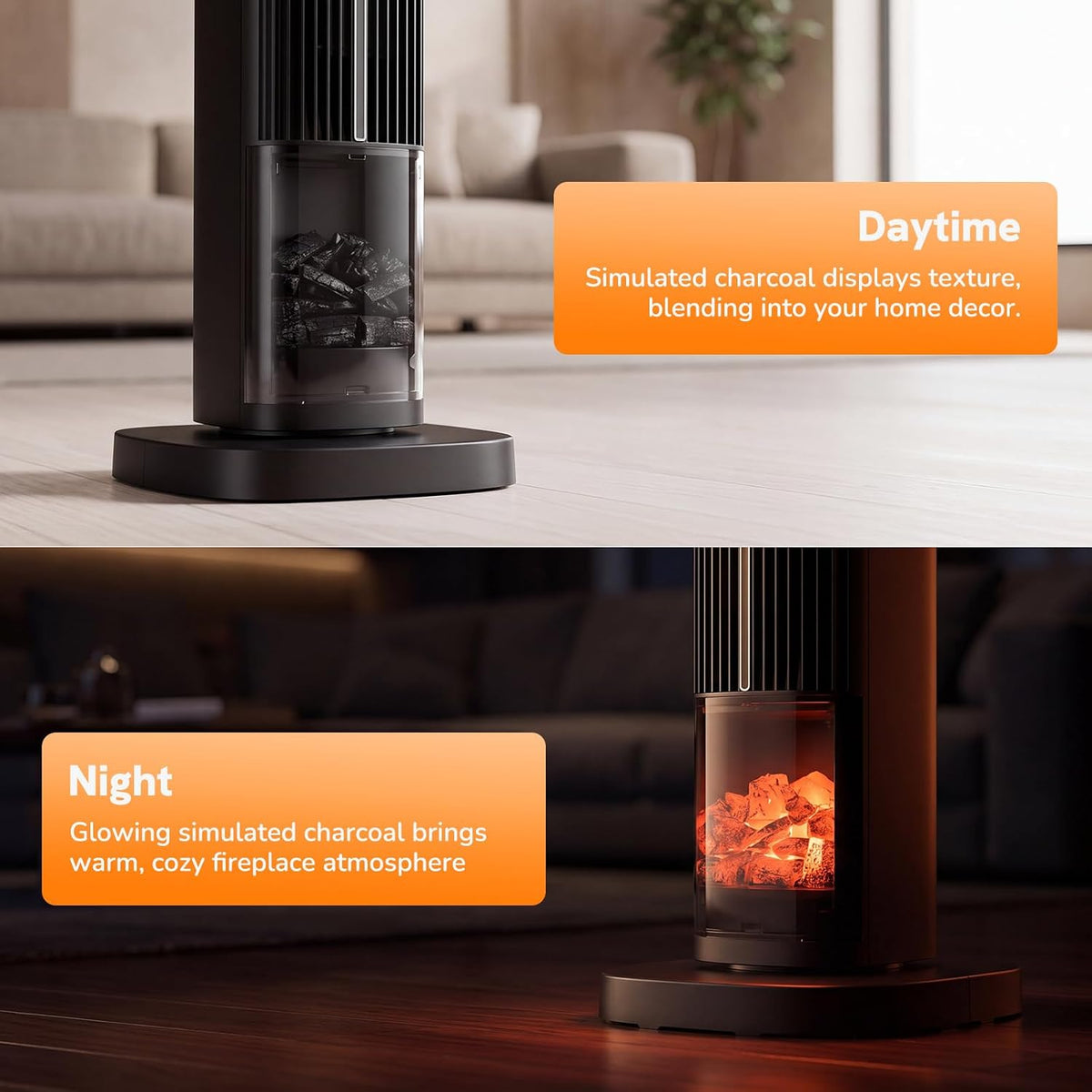 OLIXIS Space Heater for Indoor Use, Ceramic Tower Electric Heater 31.9"