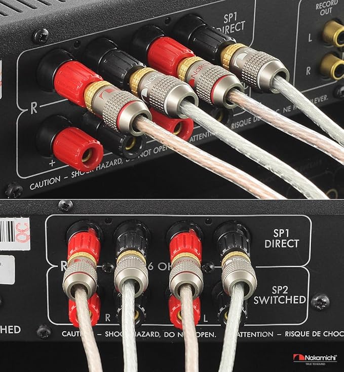 Nakamichi FanLock Excel Series 24k Gold Plated Banana Plugs 10 AWG