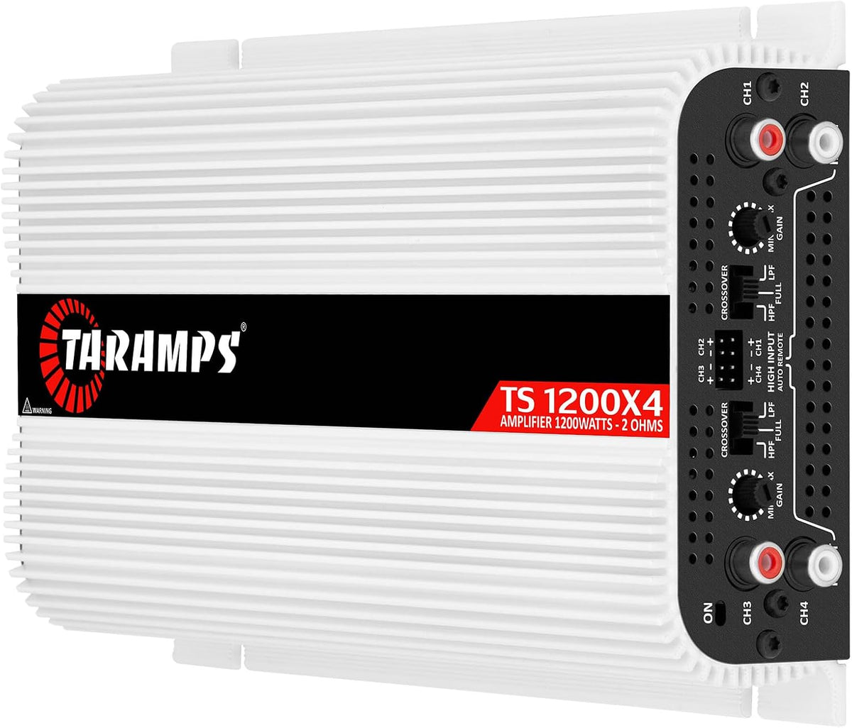 Taramps TS 1200 Watt Amp 4 Channel Amplifier Car Audio, Full Range Crossover ...