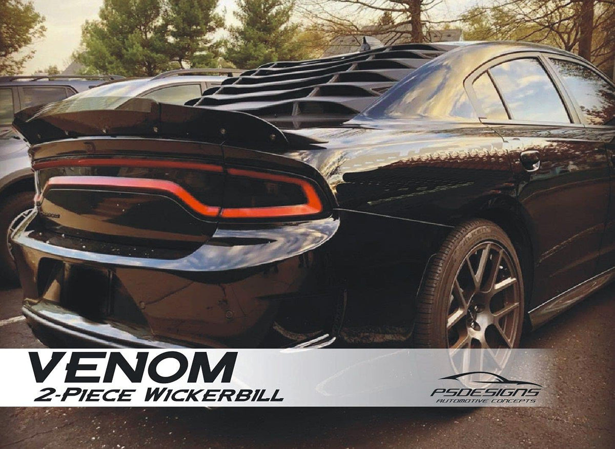 PSDesigns V1 3 Piece Wickerbill Spoiler Compatible with 2015-2023 Charger SRT...