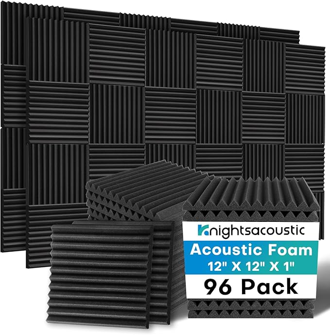 Knightsacoustic 96 Pack Sound Proof Foam Panels