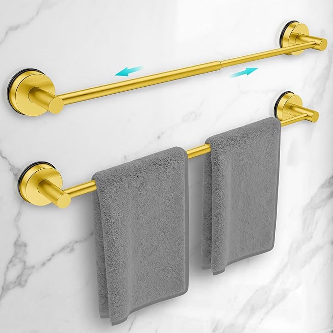 Adjustable Suction Cup Towel Bar (2 Pack)