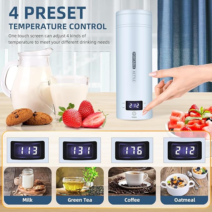 Travel Electric Kettle Portable Small Mini Tea Coffee Kettle Water Boiler