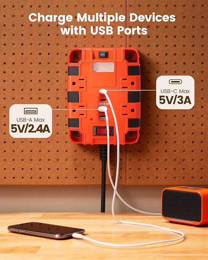 SURAIELEC Magnetic Power Strip