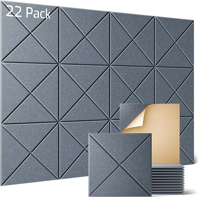 Sonicism 22 Pack X-Lined Acoustic Panels
