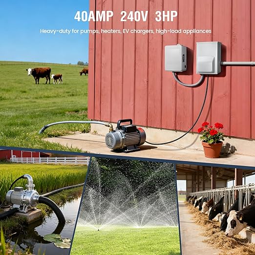 SURAIELEC 40A 240V 3HP Outdoor Timer Switch