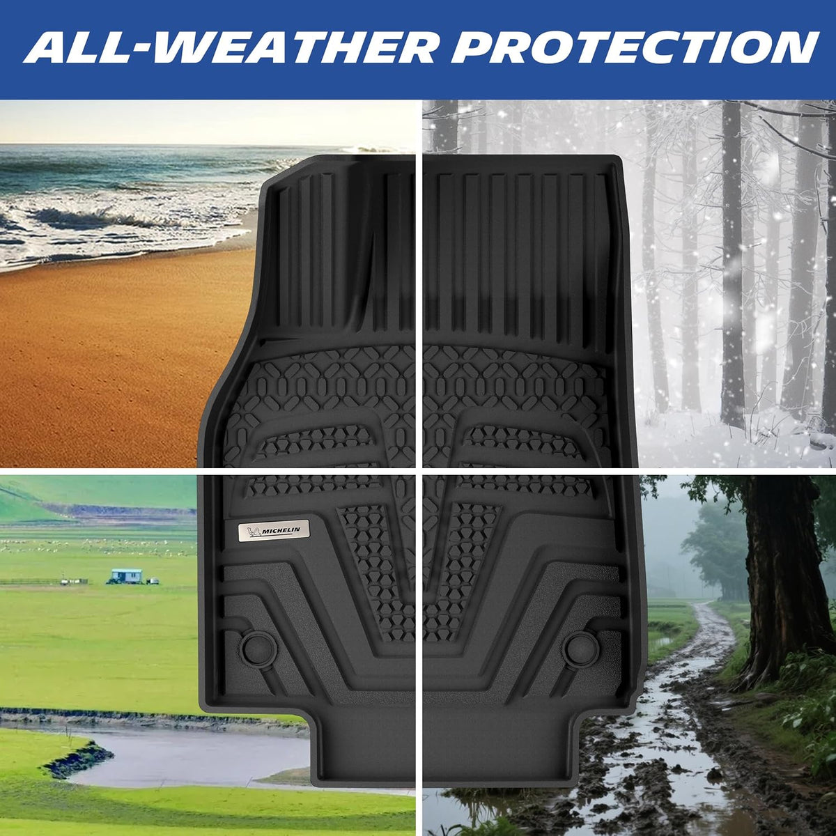 Michelin Vehicle Mat for 2025-2027 Tesla Model Y Juniper 5 Seat (3 Piece)