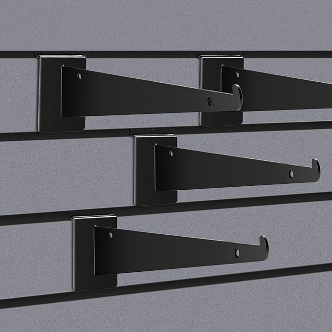 24Pcs Slatwall Shelf Bracket 14 inch, Heavy Duty Slatwall Knife Shelf Bracket