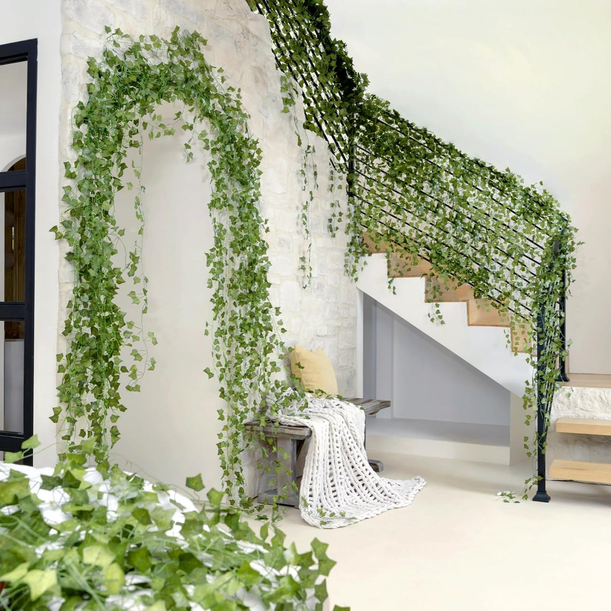 72 Pack 504Ft Artificial Ivy Fake Vines,Ivy Garland Greenery Garland Fake Han...