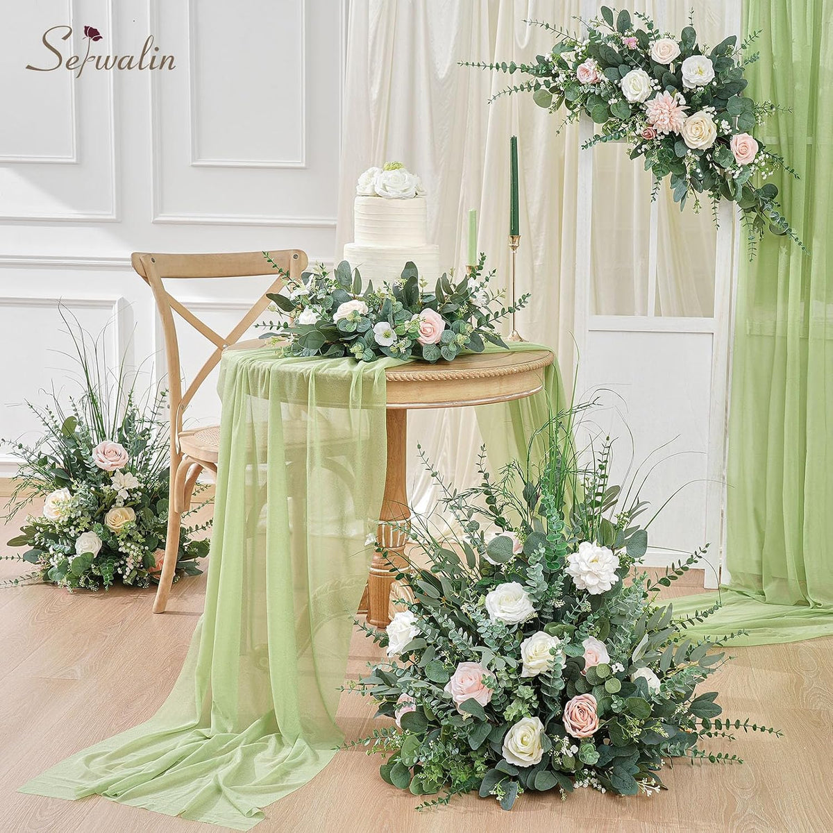 130PCS Mixed Eucalyptus Stems Bulk, Faux Greenery Stems