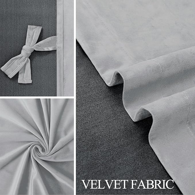 JIUZHEN Velvet Curtains for Living Room
