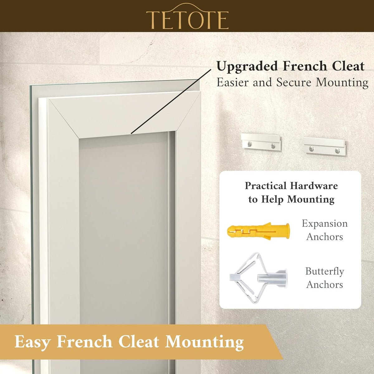 LED Bathroom Mirror 24 x 30 Inch Lighted Bathroom Vanity Mirror with Lights, ...