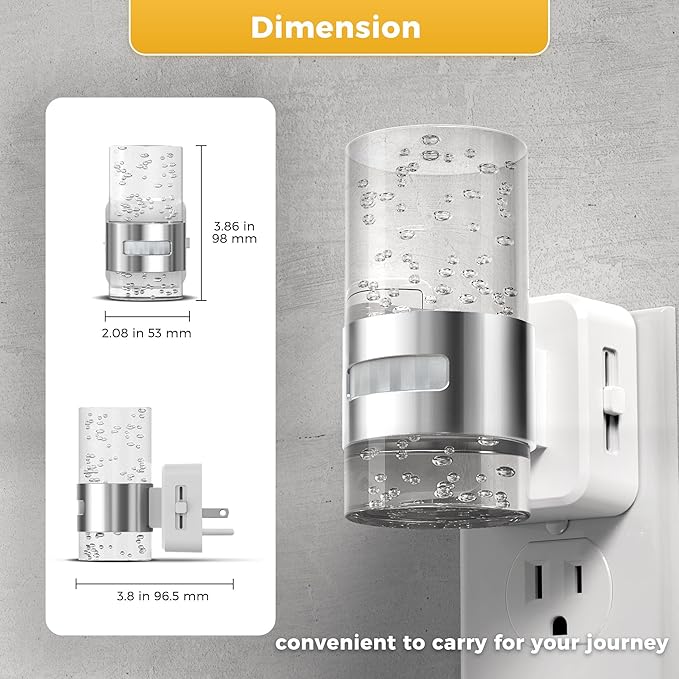 L LOHAS LED Motion Sensor Night Light, Dimmable Night Lights Plug into Wall