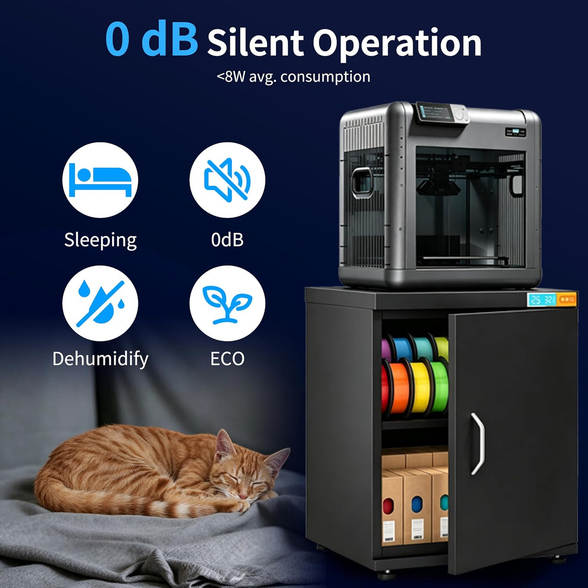 40 Rolls Filament Moisture-Proof Storage 0dB