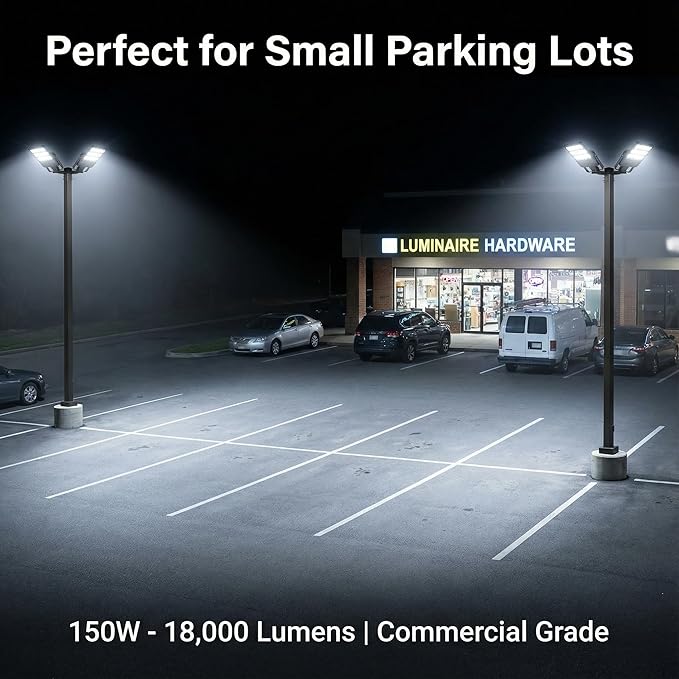 XXBSAZ 150W LED Flood Light Outdoor, High Output Plug-in & Hardwired Secu...