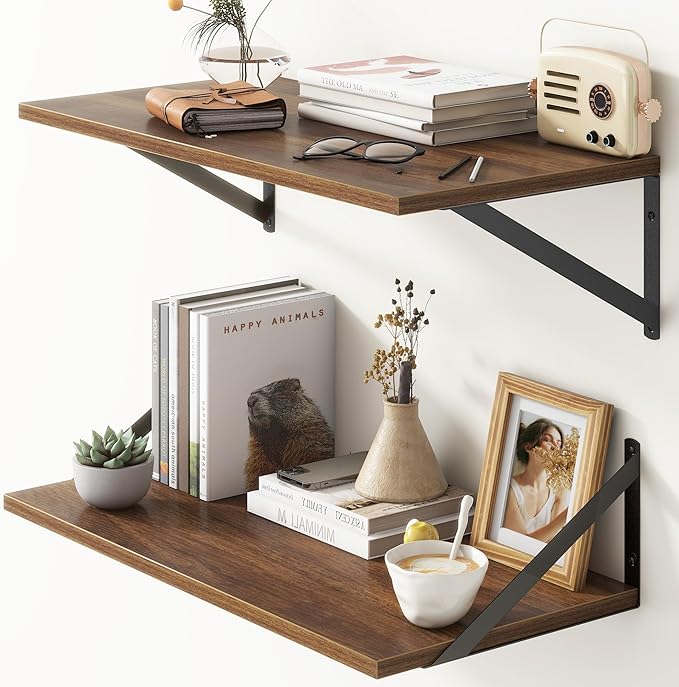 Deep Floating Shelves, 12 Inch Deep Floating Shelves (Set of 2)