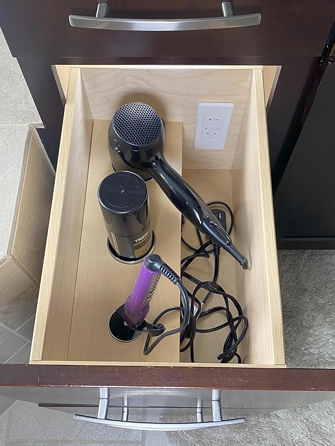 My Tidy Space PD30W USB-C 15 Amp Compact Drawer Docking Station Outlet Plugs