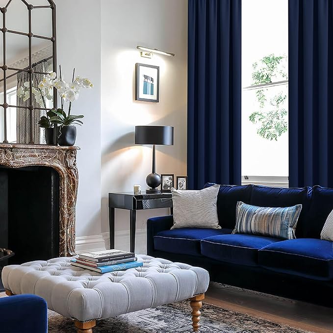 JIUZHEN Blackout Curtains for Bedroom– Thermal Insulated, Noise Reducing Room