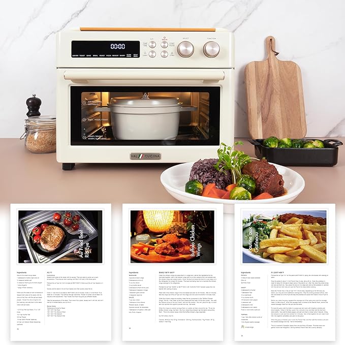VAL CUCINA Retro Style Infrared Heating Air Fryer Toaster Oven, Extra Large