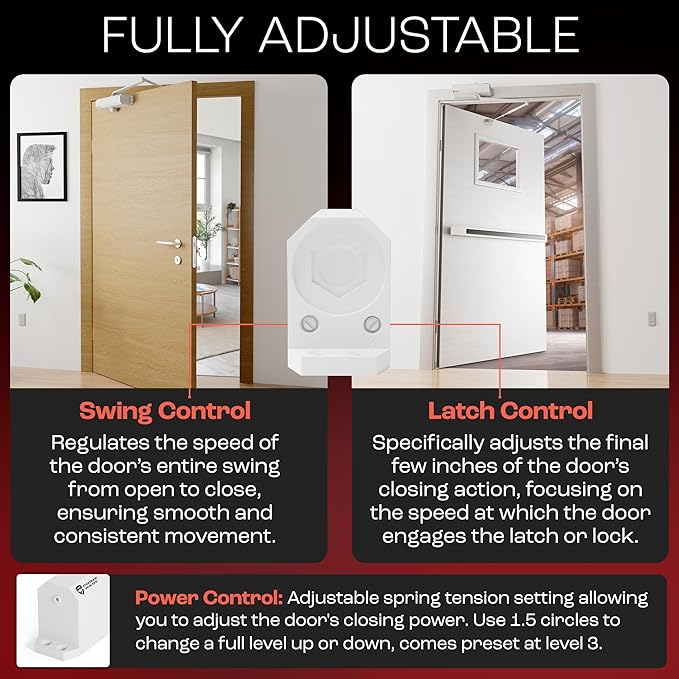 PrimeWare DC-600 Automatic Adjustable Door Closers