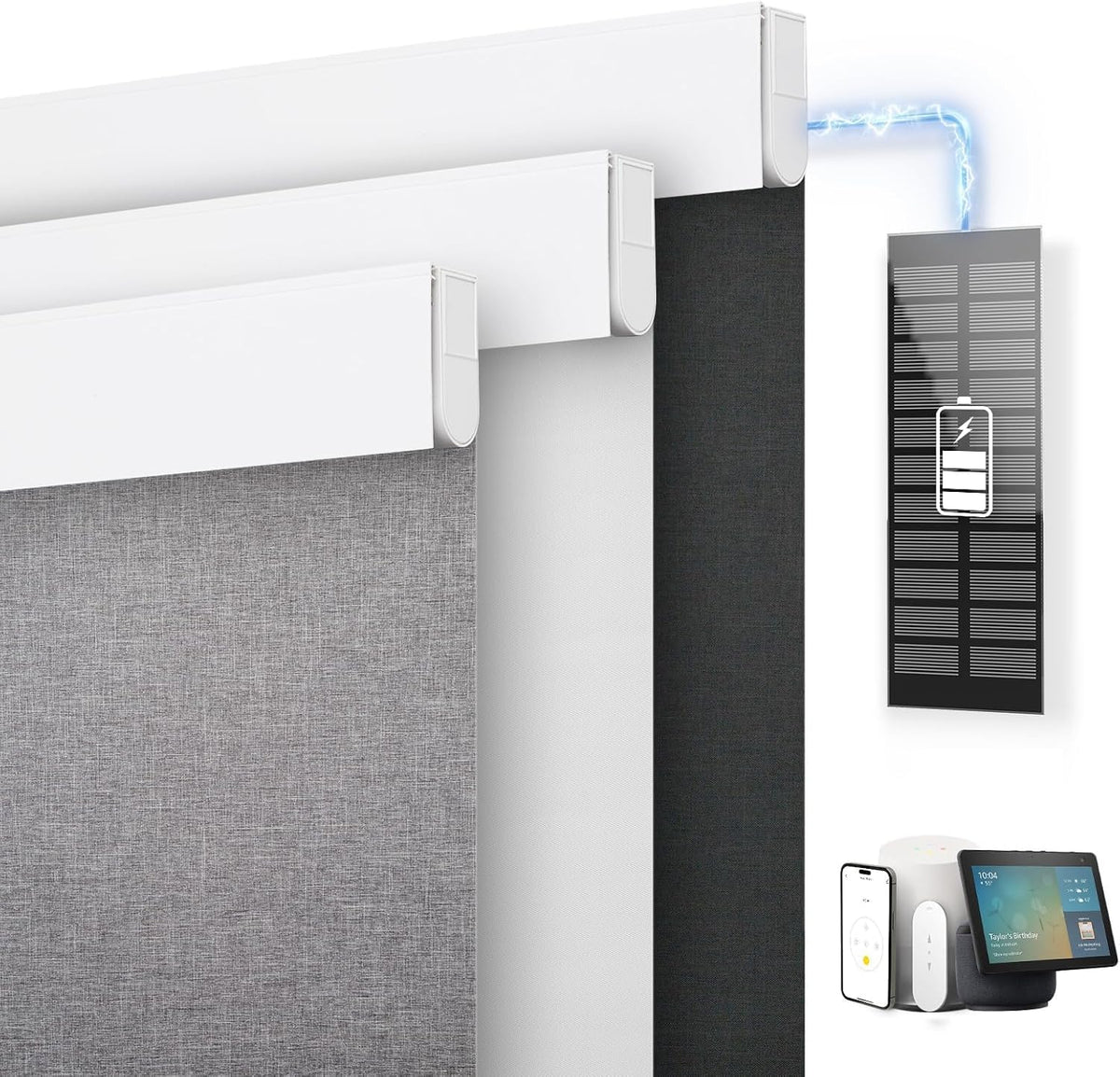 DENFOON Motorized Blinds with Remote control, Custom Blackout Smart Blinds