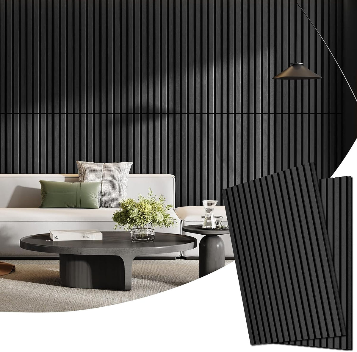 2 Pack Acoustic Wood Panels for Wall 47.24" x 23.81" Soundproof