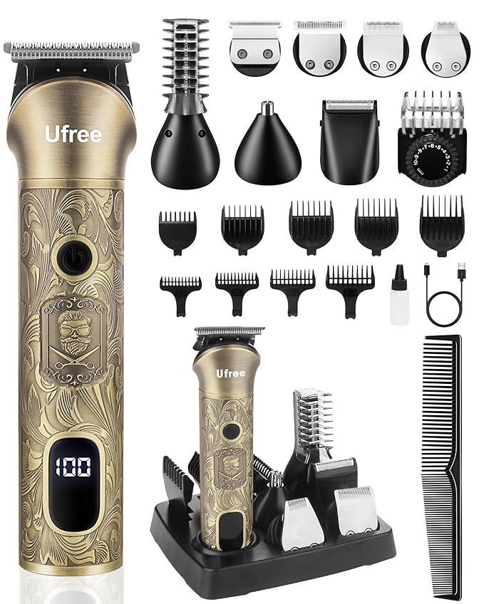 Ufree Beard Trimmer for Men, Electric Razor Shaver, Cordless Hair Clipper