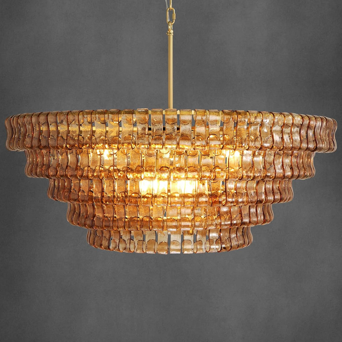 YIOSI Large Chandelier, 48" Gold Chandelier for Dining Room, 8-Light Rou...