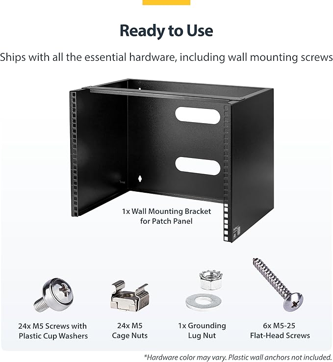 StarTech.com 8U Wall Mount Patch Panel Bracket