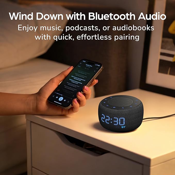 BUFFBEE Alarm Clock with Bluetooth Speaker & FM Radio