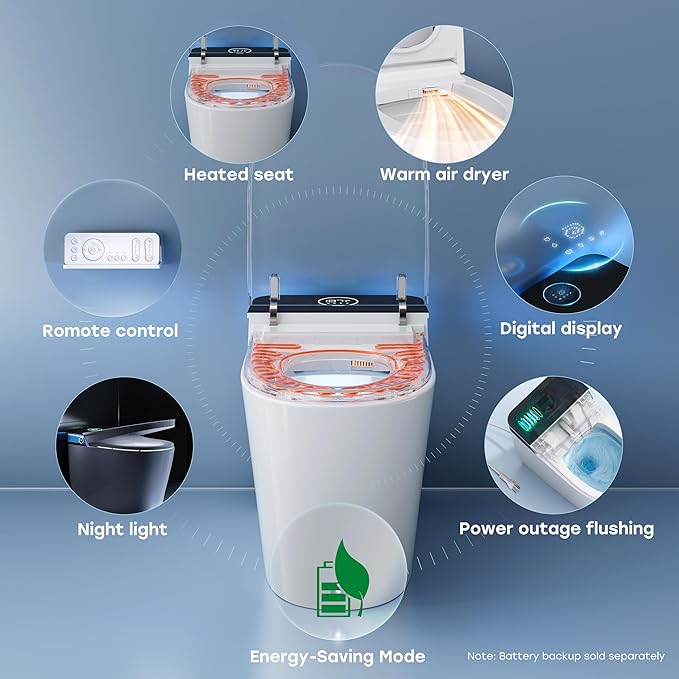HOROW Artistic Bidet Toilet, Smart Toilet