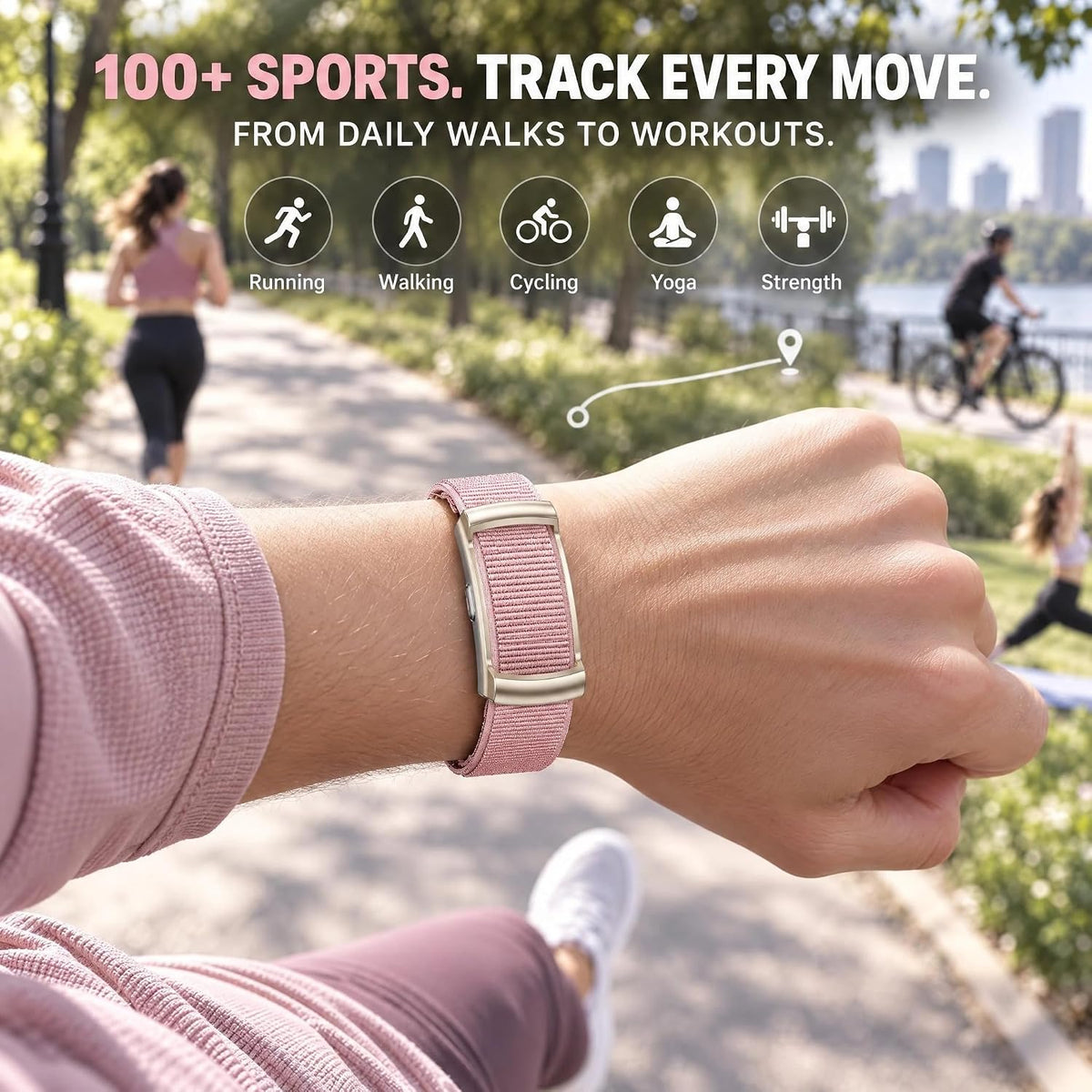 Screenless Fitness Tracker for Women, 24/7 Activity Health Tracker