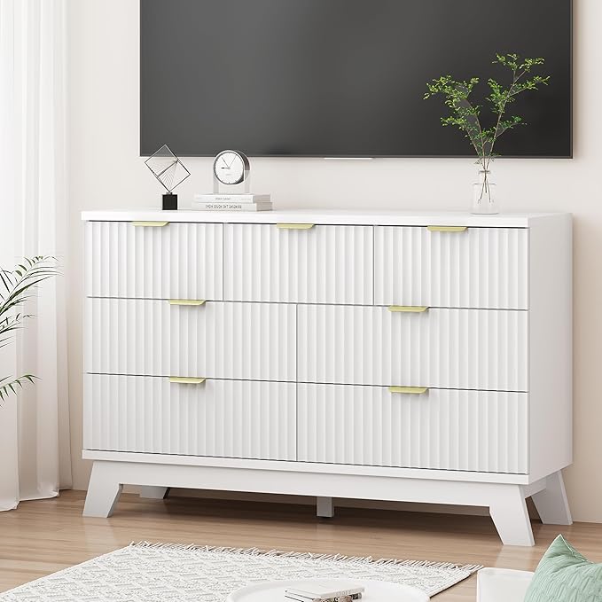 Xixini Fluted Dresser for Bedroom