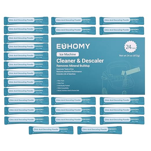 EUHOMY Ice Maker Cleaner & Descaler | 24 Use & Individually Packed | Ice