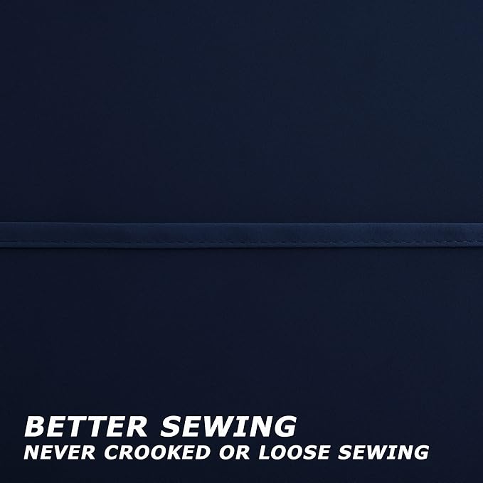 KOUFALL Navy Blue Curtains 102 Inches Long