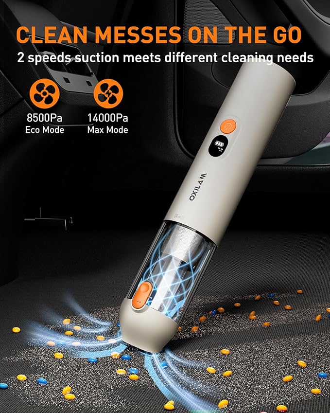 OXILAM Car Vacuum Handheld Vacuum Portable Cordless-14000PA High Power
