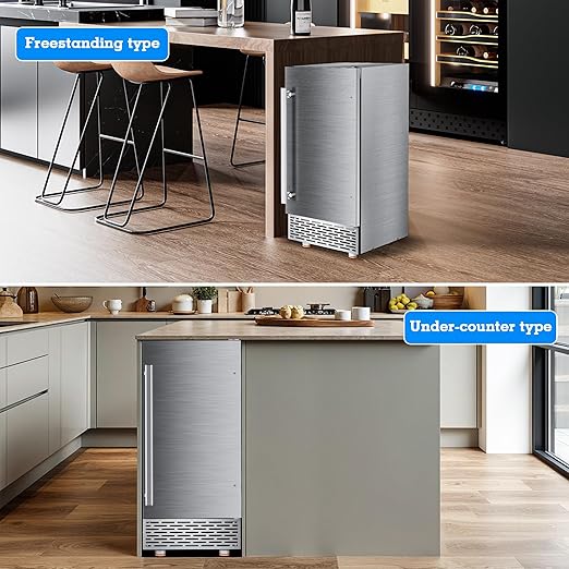 Ice Maker Commercial Under Counter Ice Maker Machine 88Lbs/Day