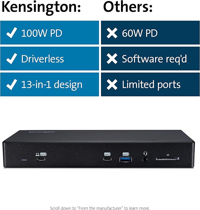 Kensington SD4850P USB-C Docking Station